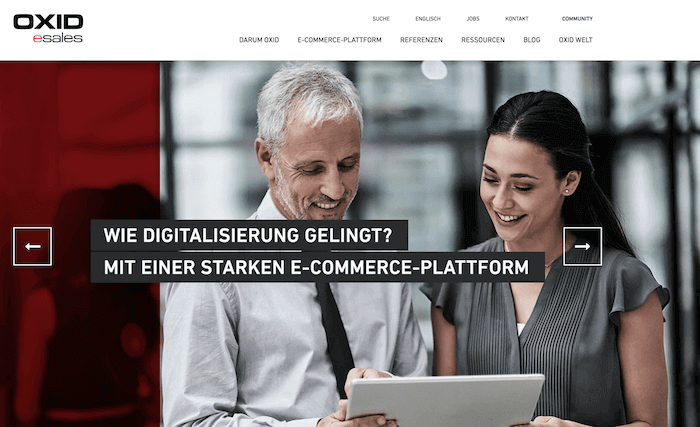OXID eShop Startseite