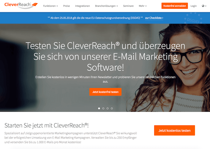 CleverReach Startseite