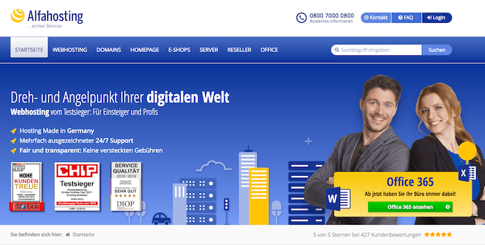 Alfahosting Startseite
