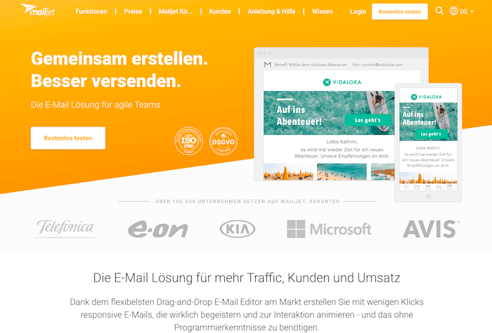 Mailjet Startseite