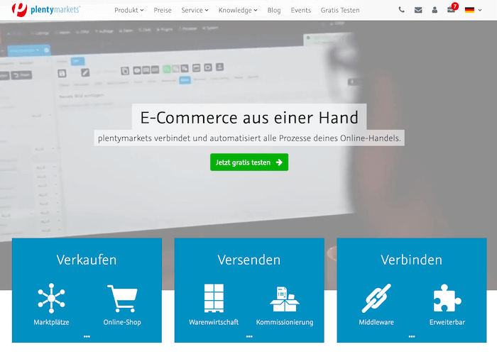 plentymarkets Startseite