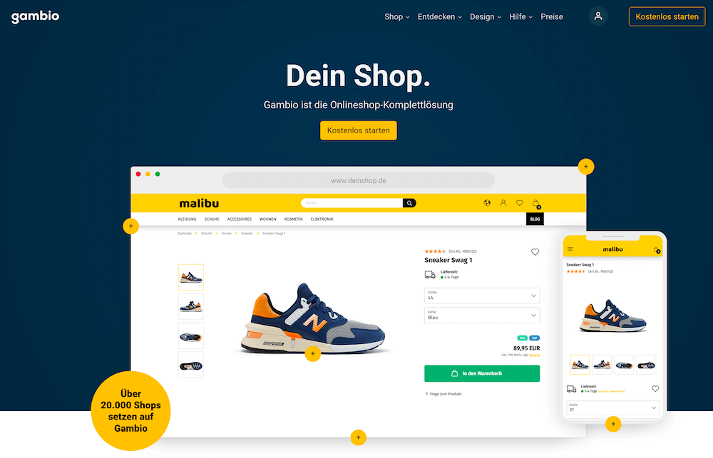 Gambio Cloud Startseite